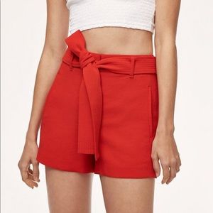 Aritzia front tie shorts